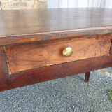 Small farm table and its two benches, vintage