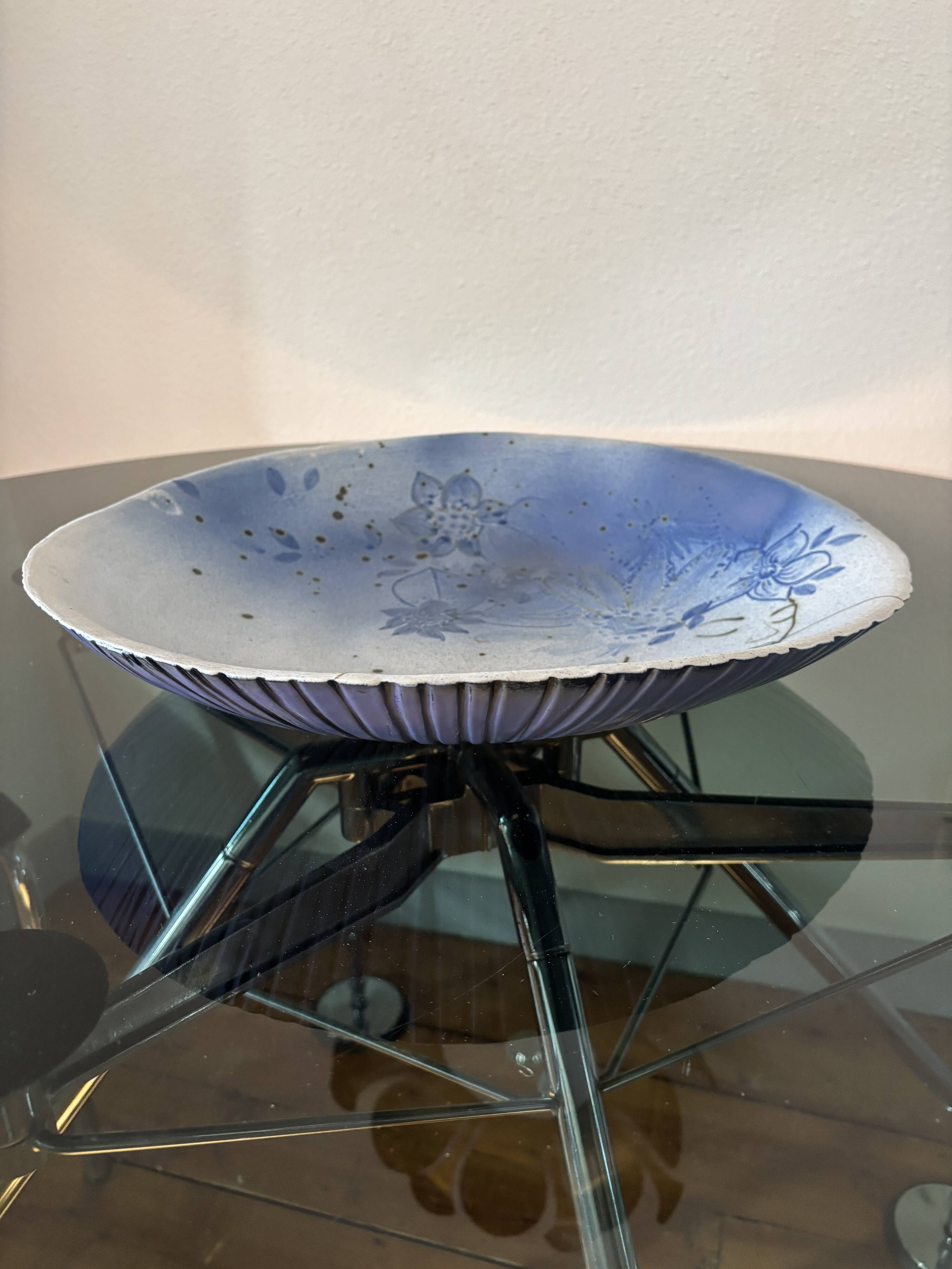 Vintage 1960s stoneware large dish