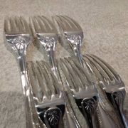 6 silver-plated table forks by Christofle Malmaison