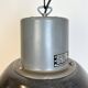 Grande Lampe d'Usine Industrielle en Émail Gris Foncé d'Elektrosvit, 1960s