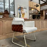 Fauteuil en cuir 80s