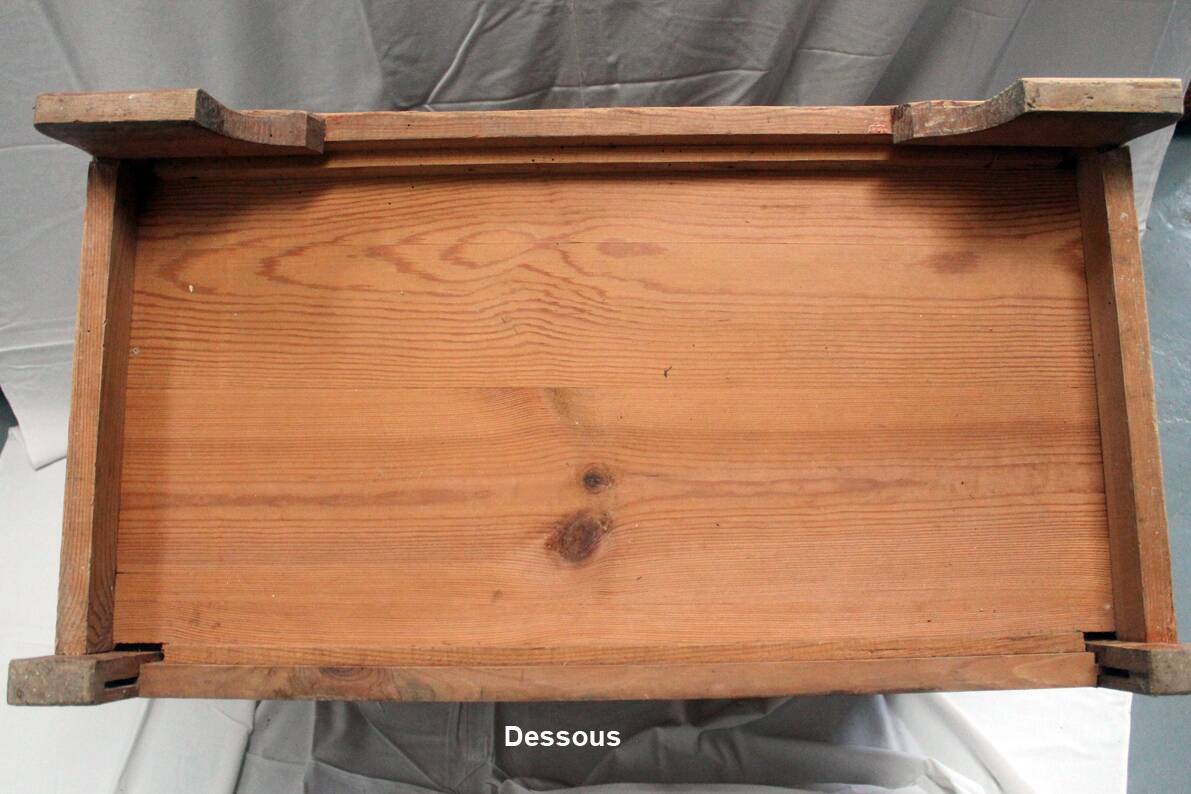 Low mado buffet, marble top, sanded