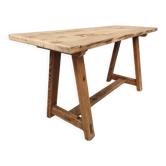 Table basse tréteau d'atelier d'atelier Pin