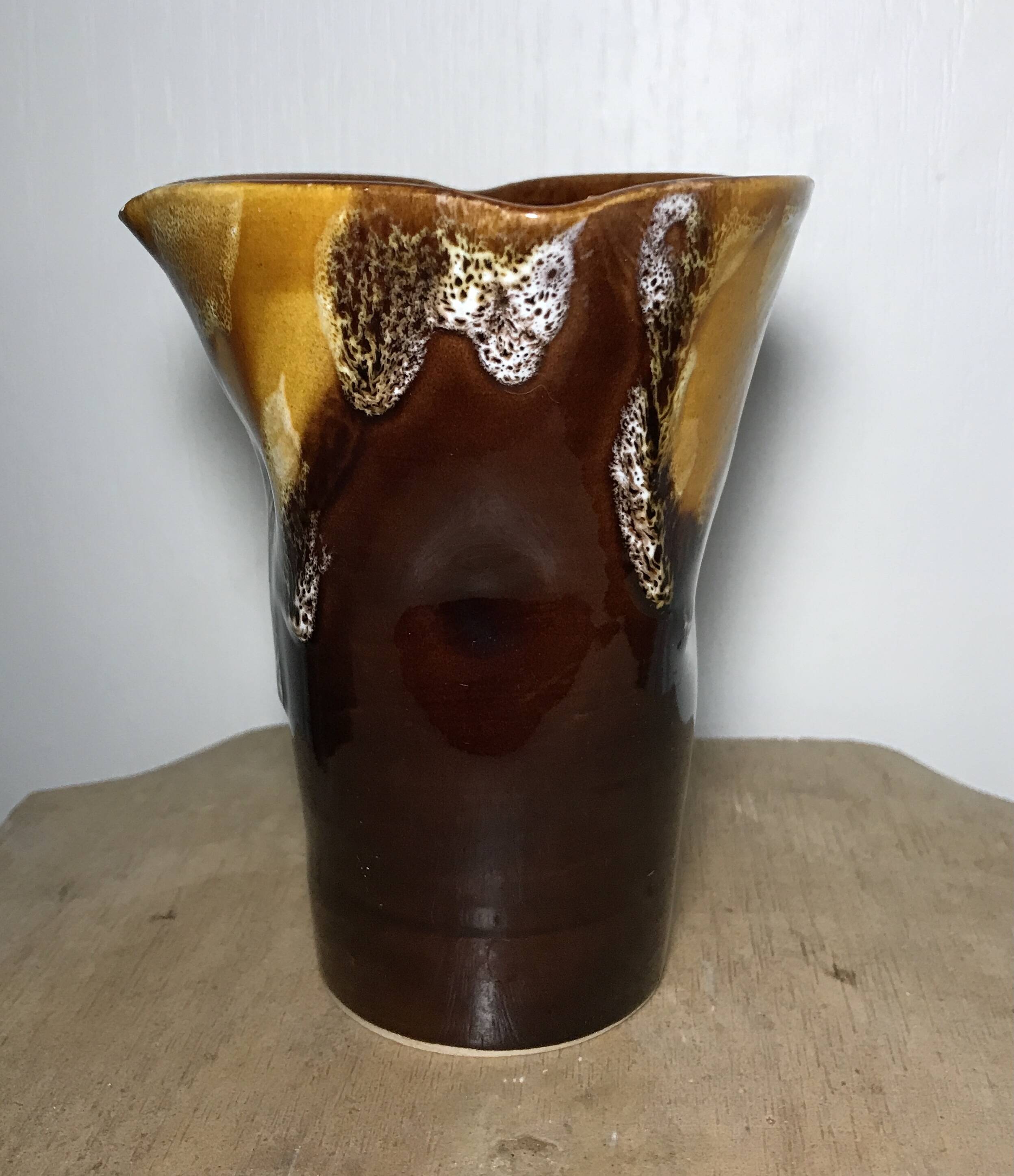 VASE Handkerchief in glazed ceramic handmade VALLAURIS