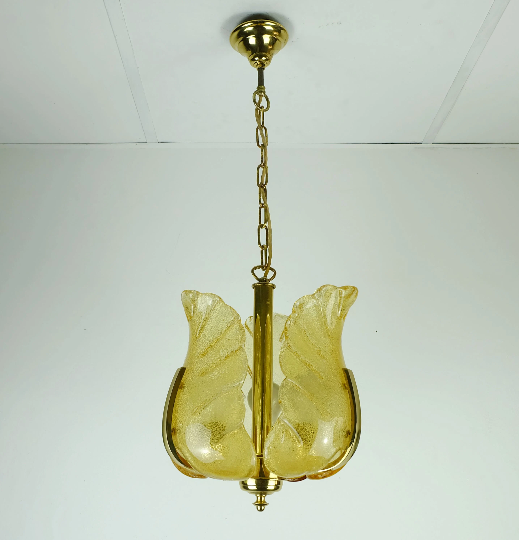Carl fagerlund mid century pendant lamp brass amber glass orrefors 1960s chandelier