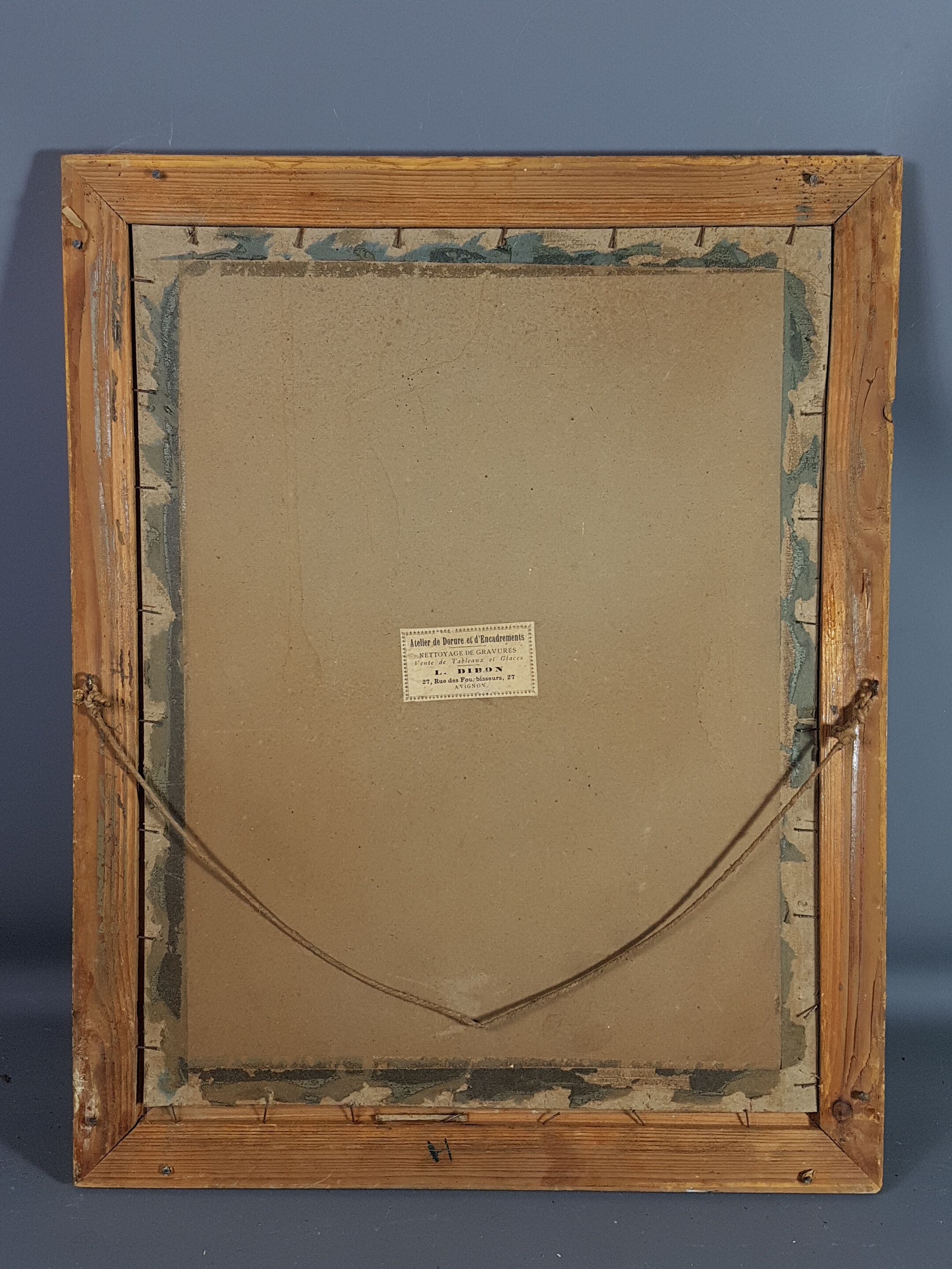 Old Frame Wood - Gild stucco decoration ancoly flowers 59X47 cm leafing 51.9x39.9 cm SB115