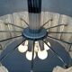 Vintage 1970s pendant lamp – glass/chrome