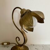 Lampe fleur en laiton