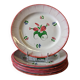 6 antique flat plates in earthenware in good condition.
