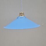Enamelled sheet metal pendant light