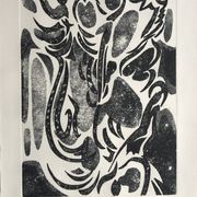 Nicole quétin, the grass lights up its lights, c. 1990. etching signed in pencil