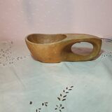 Art populaire ancienne louche en bois ou bol type kuksa