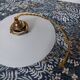 Suspension opaline blanche d'origine