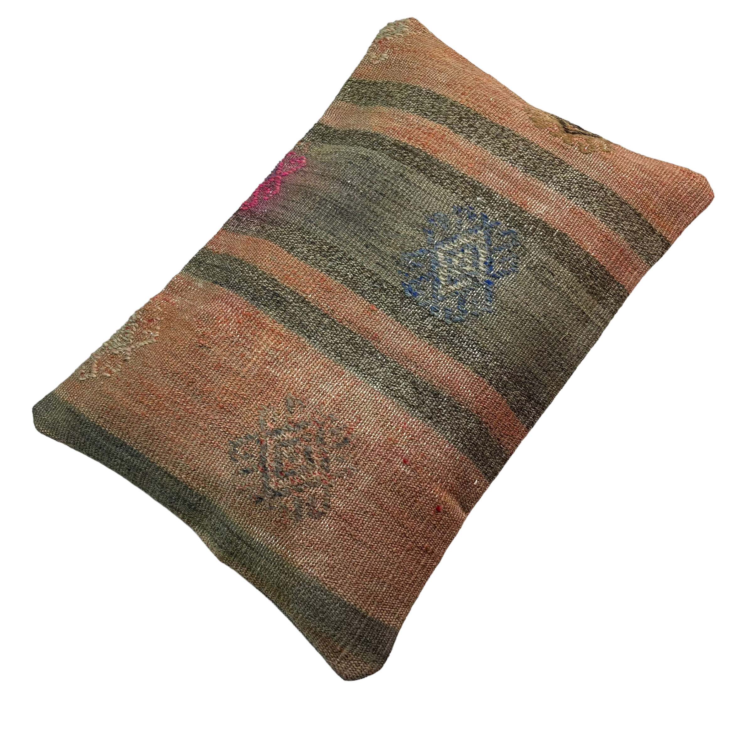 Vintage turkish handmade kilim cushion cover , 30 x 50 cm