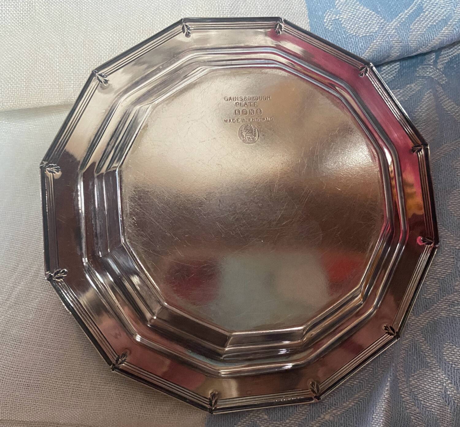 Gainsborough stamped silver plated butter dish