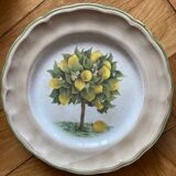 Lemon tree pattern dessert plates - Italian ceramic