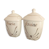 Duo of pots in faience