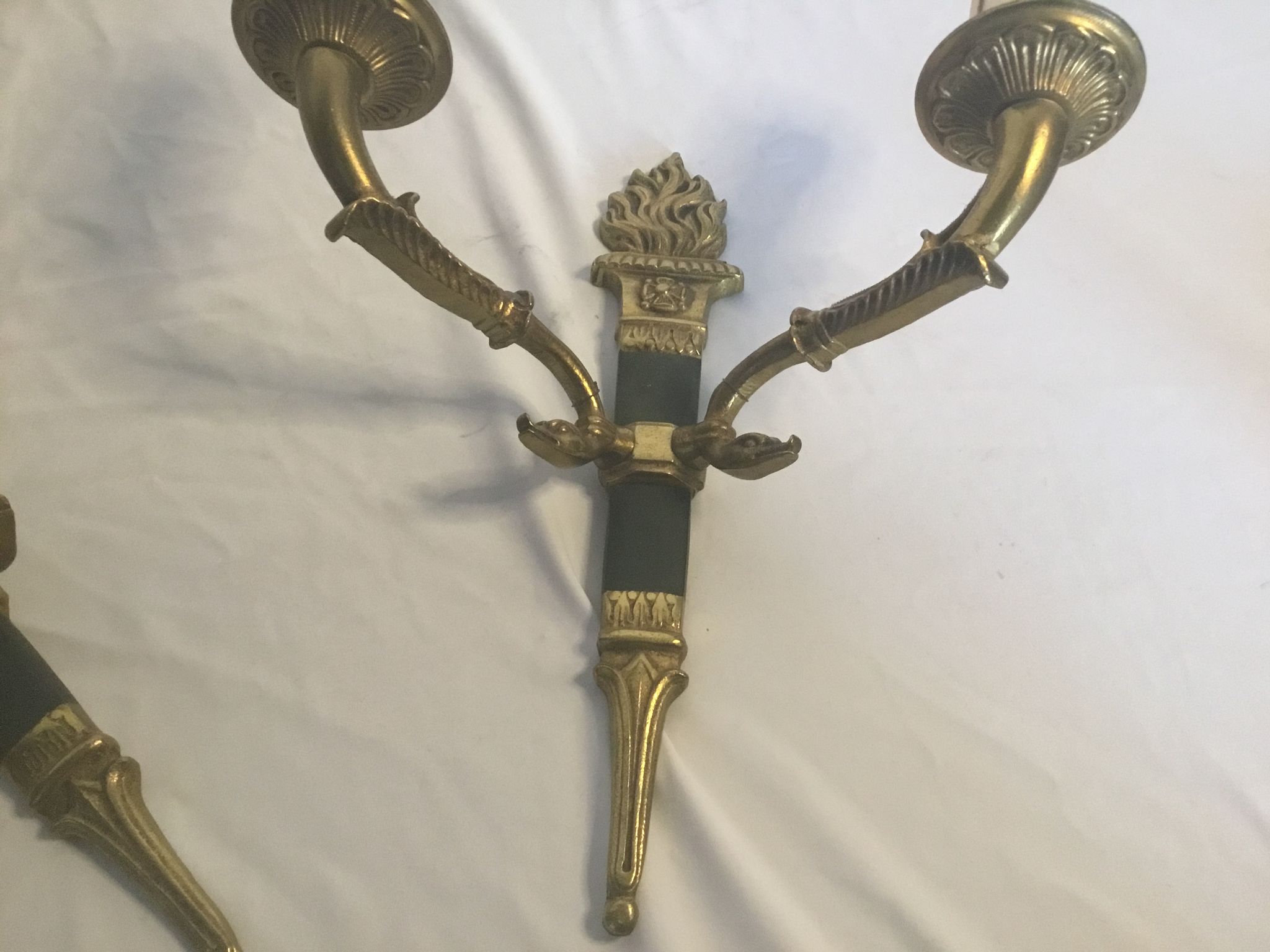 Pair of bronze sconces Empire