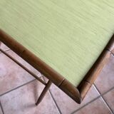 Rattan side table, 1900, Napoleon III style,