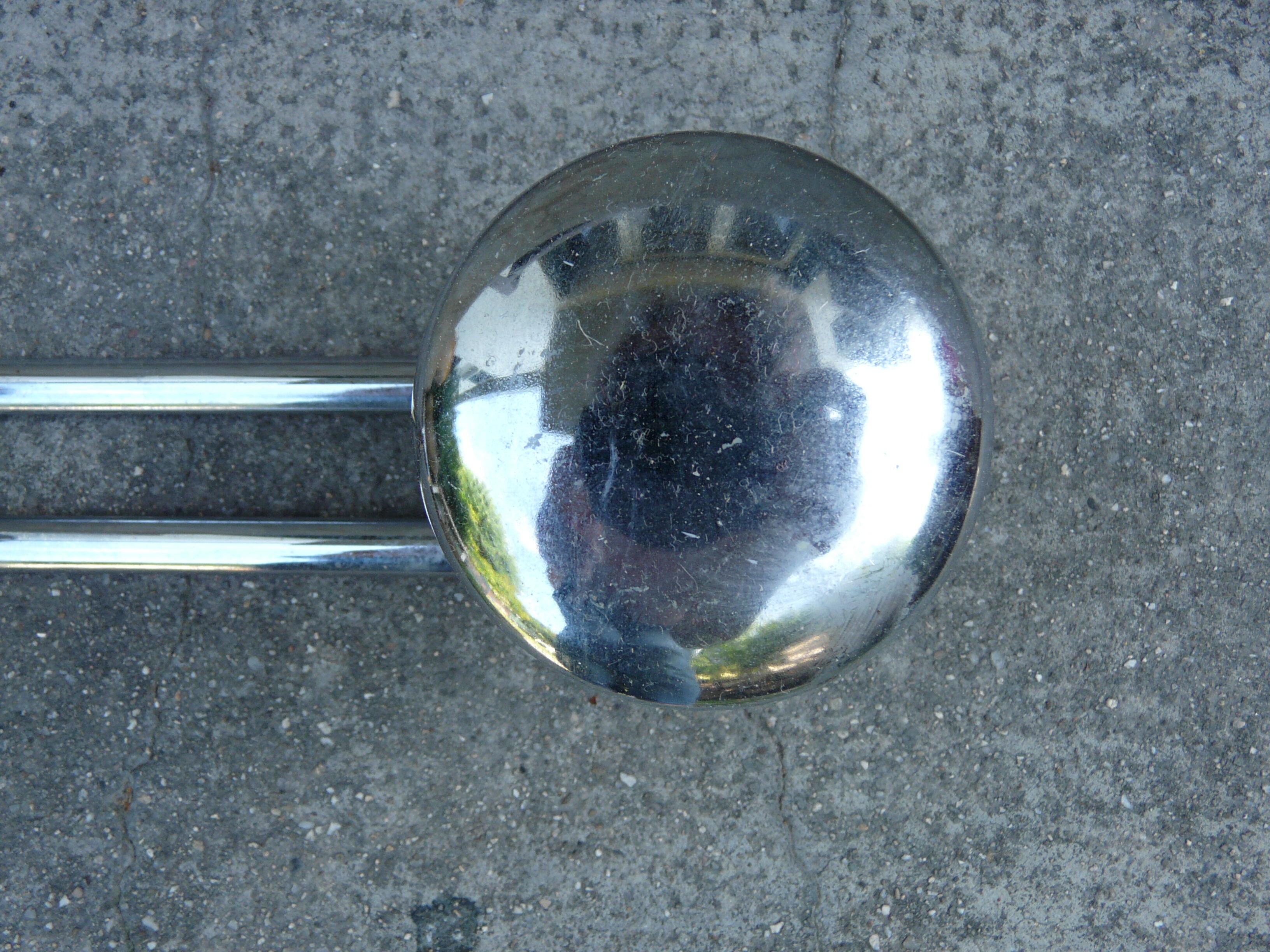 Coat rack in chromed steel 3 hooks 70s
