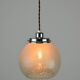 Mid-Century Italian Chrome and Murano Glass Pendant Lamp