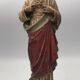 SACRED HEART of Jesus, polychrome plaster religious statue signed 19th century.