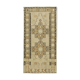 1960s handmade vintage oriental beige carpet 114 cm x 226 cm