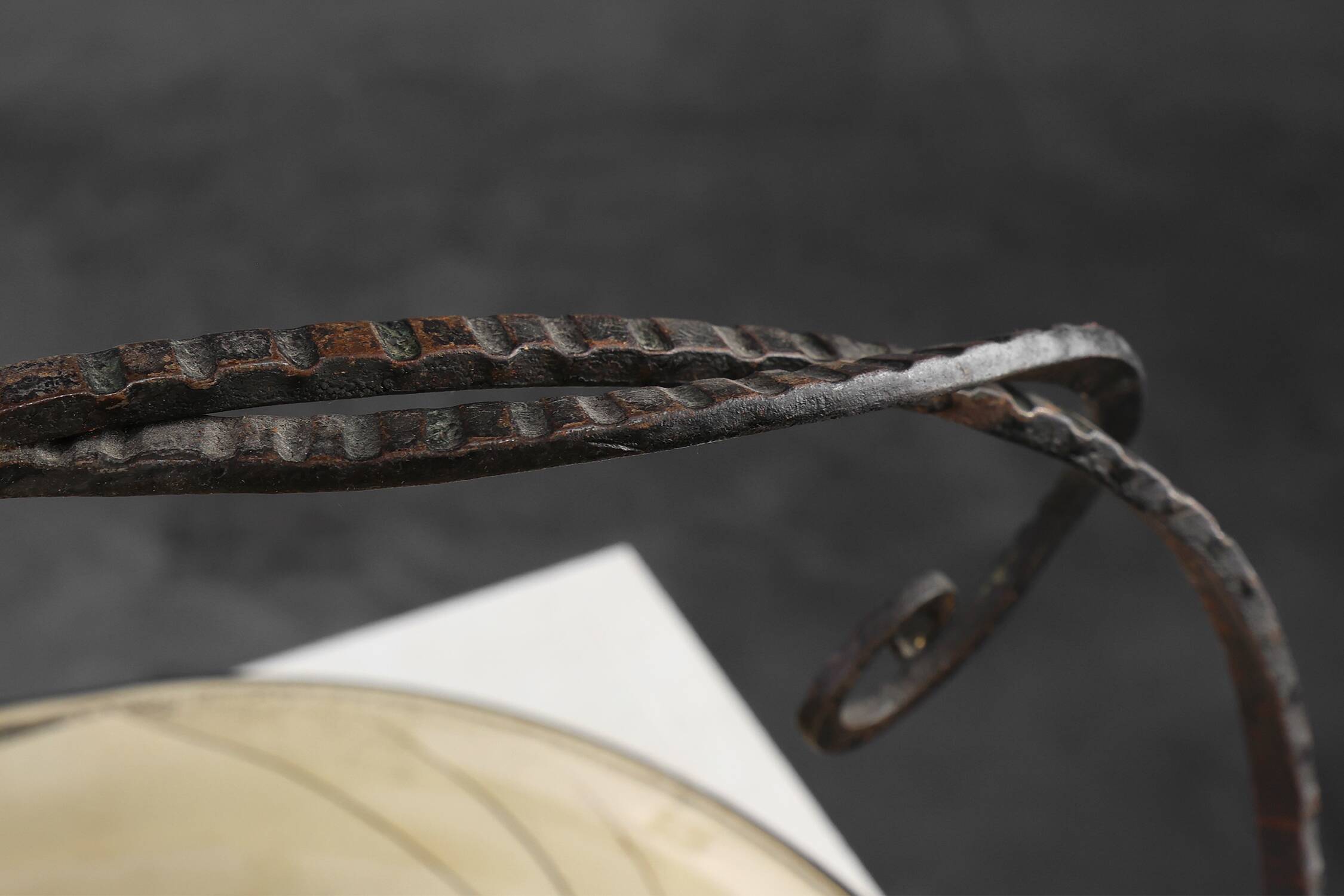 Glass and metal Art Deco Fruit Bowl, France 1920s