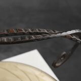 Glass and metal Art Deco Fruit Bowl, France 1920s