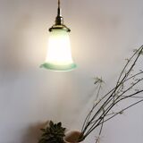 Vintage opaline suspension "light blue" vintage opaline suspension lamp