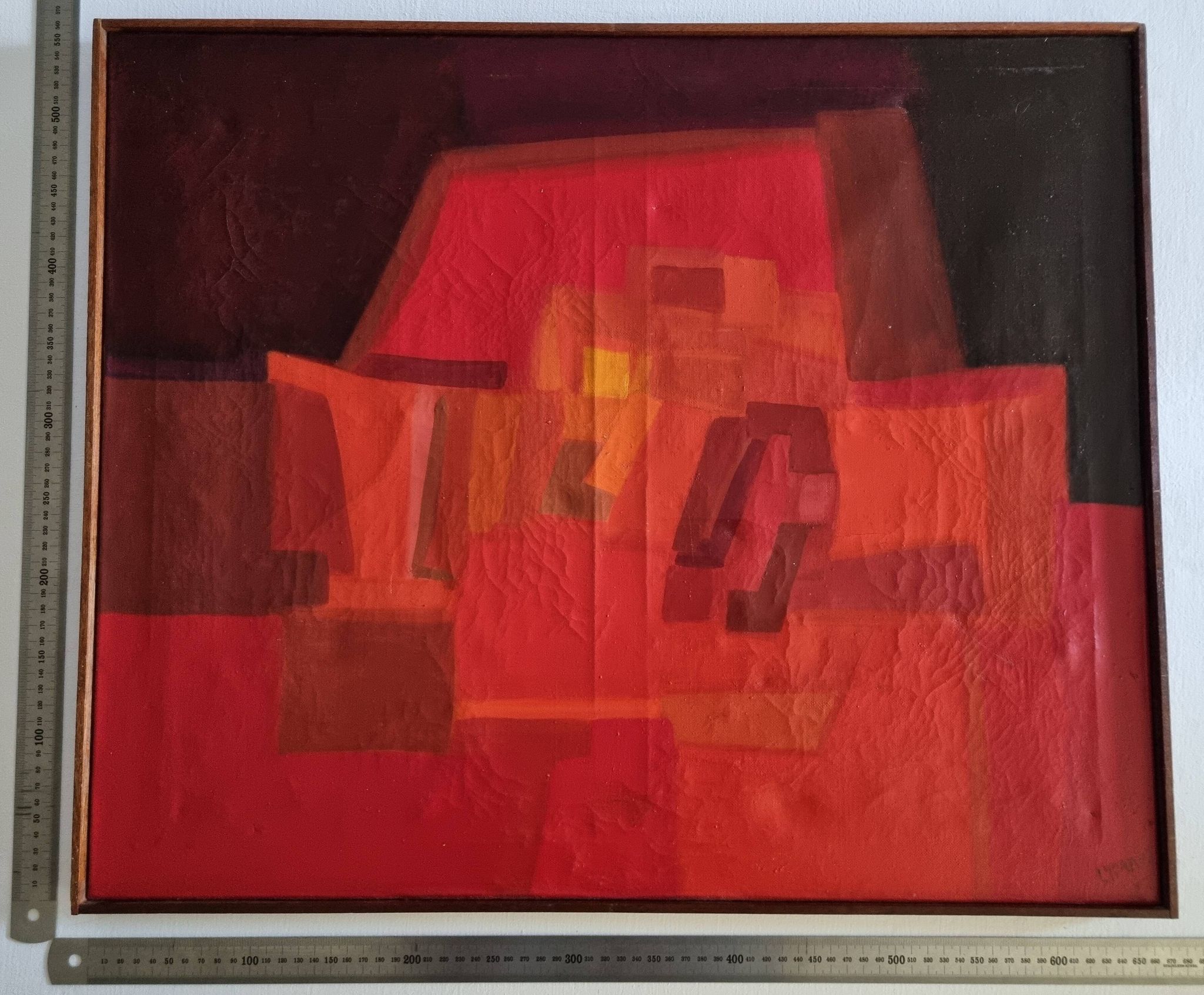 Lyma (katharina aeschliman) abstract composition oil on canvas signed