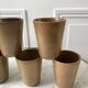 Lot de 8 verres en grès Digoin années 70