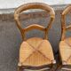 2 Louis Philippe chairs, solid curved wood and straw