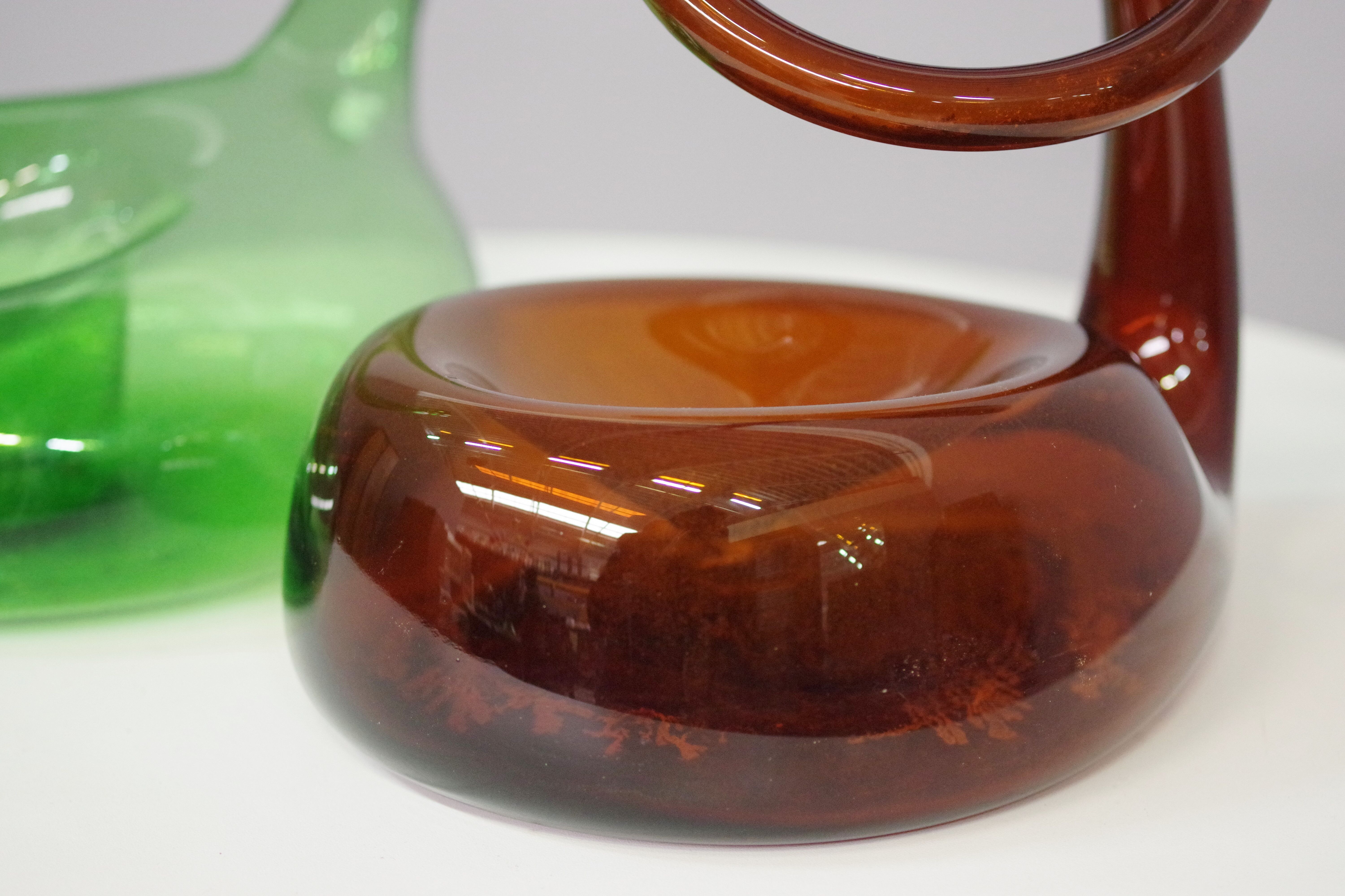 Pair of vintage glass decanters, 1950