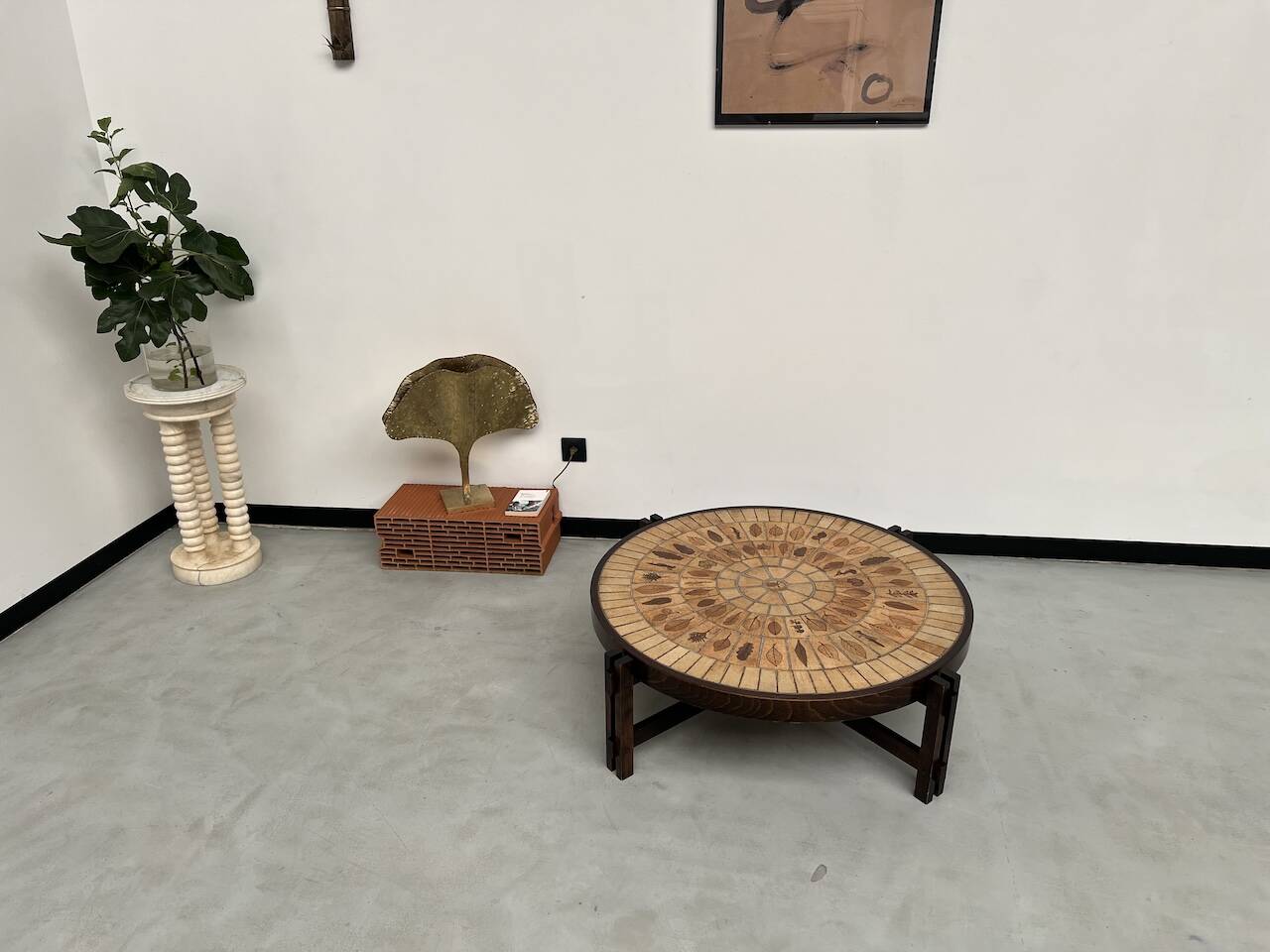 Coffee table "Les Herbiers" by Roger Capron