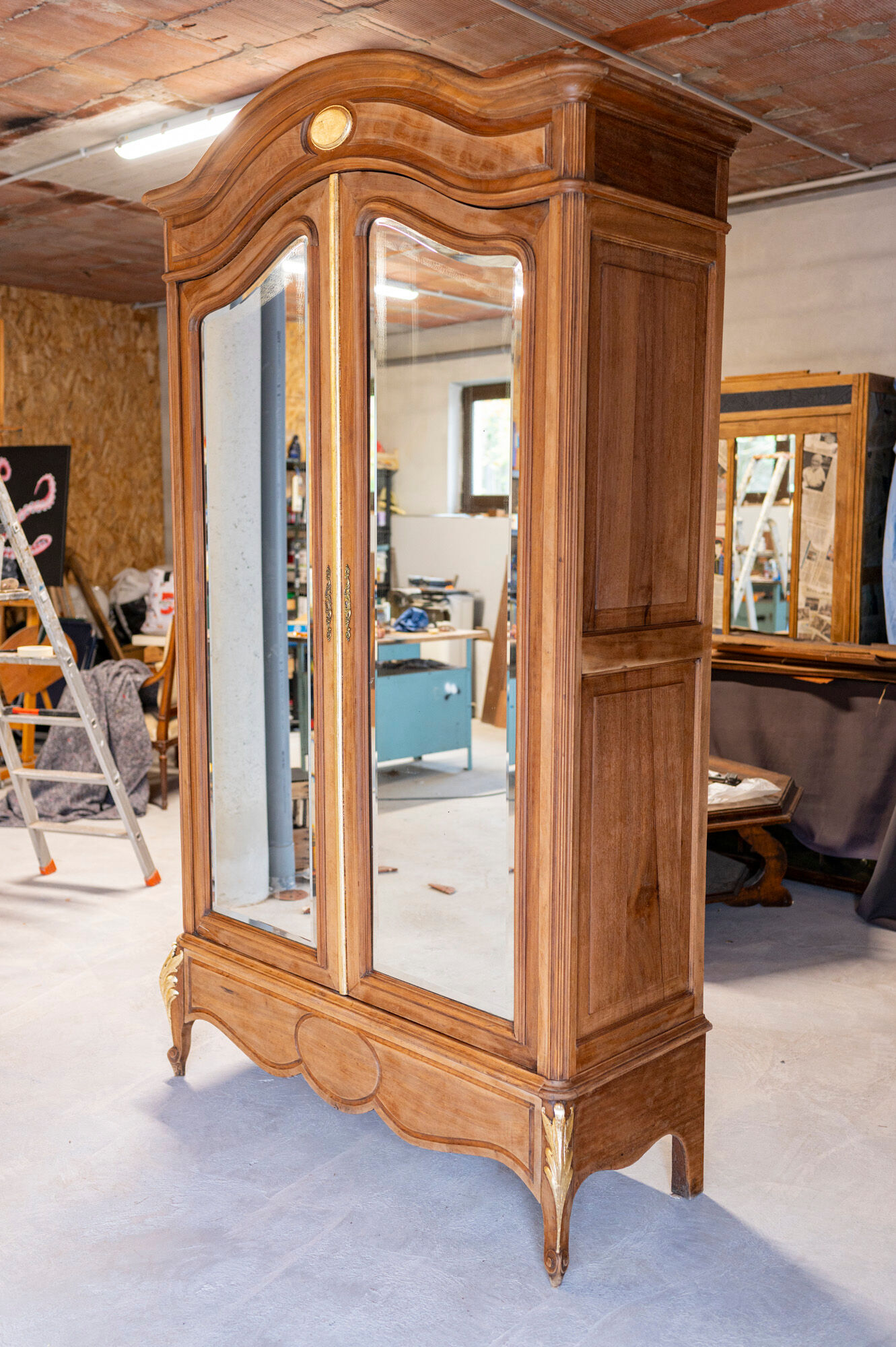 Large antique wardrobe
