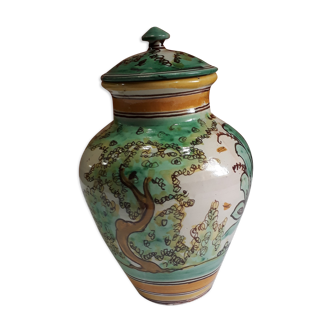 Vase with lid - jar - in porcelain of Esapgne