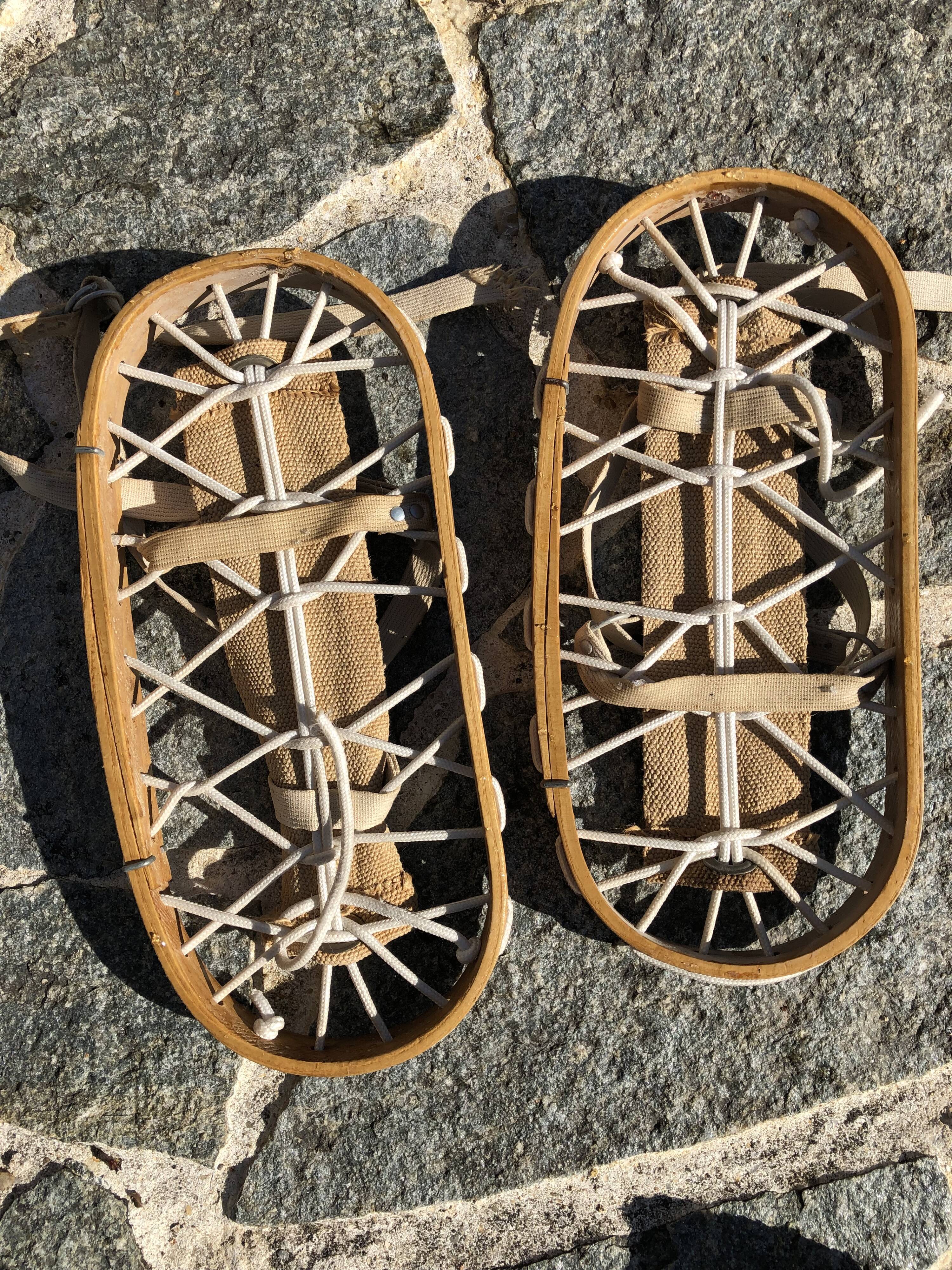 Vintage wooden snowshoes