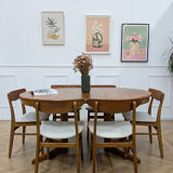 Scandinavian extendable round table