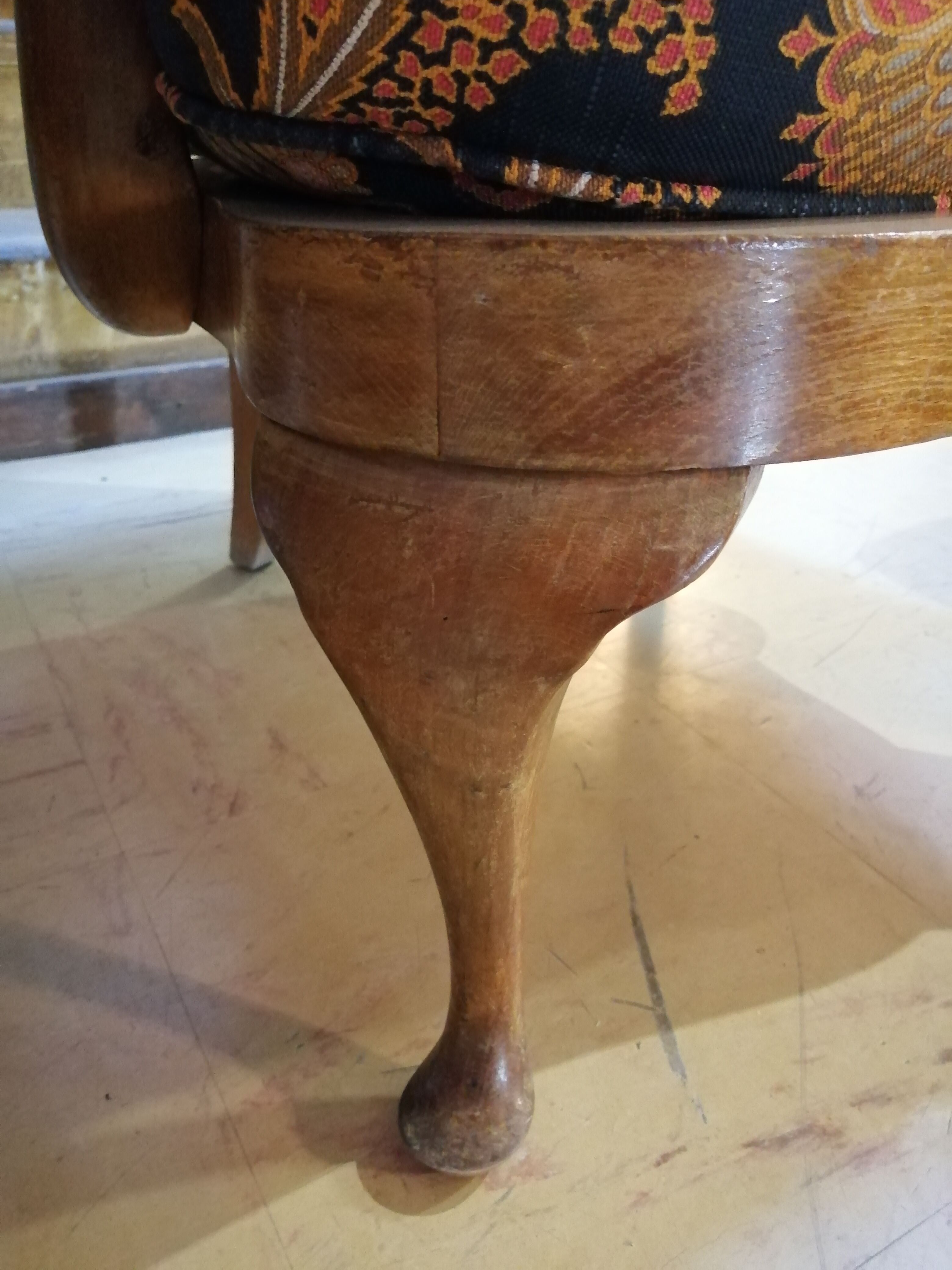 Duo of English armchairs Chippendale style