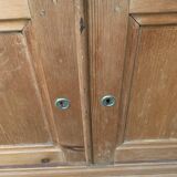 Honey-colored wood sideboard