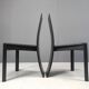 Vintage curved wooden dining chairs, 1980s