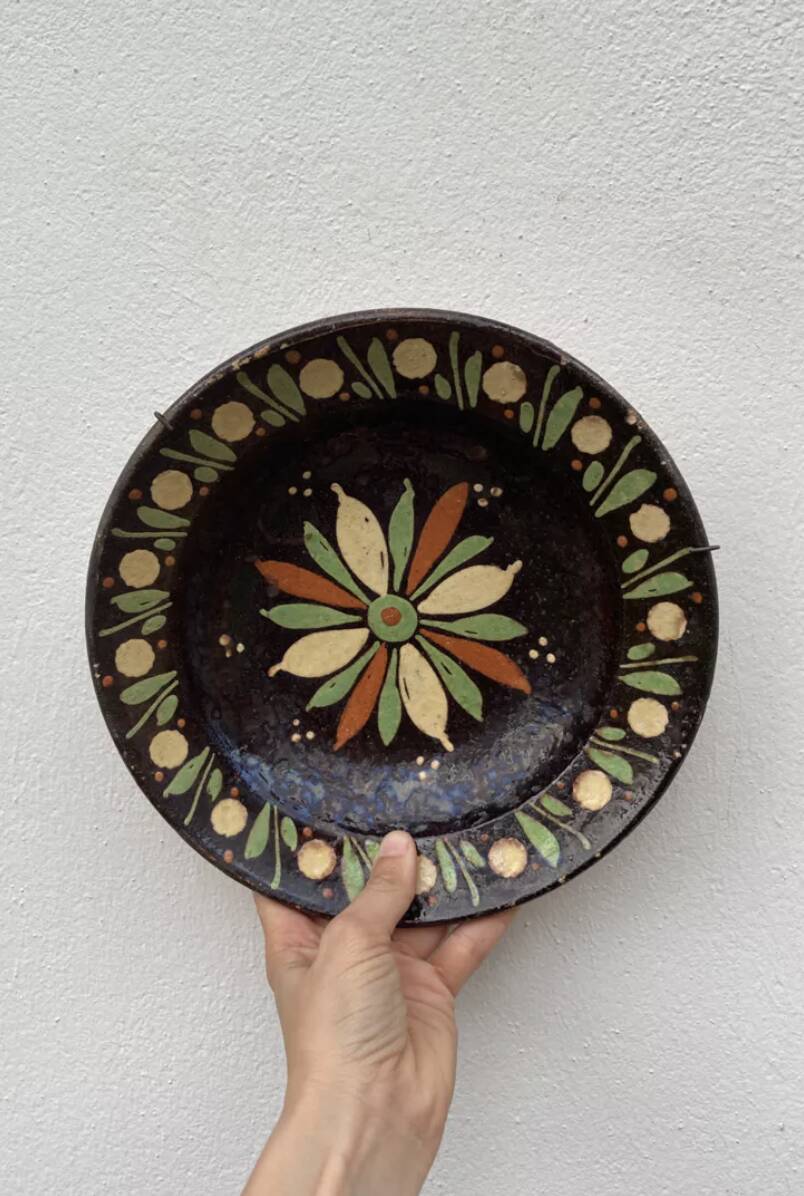 Hand painted wall plate