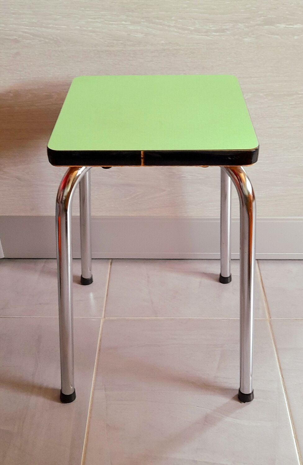 Green formica stool 60s