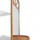 Mid Century French Riviera Rattan and Wicker Mirror With Shelf, Spain, 1960s–70s