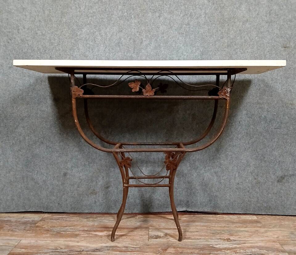 Art Deco period wrought iron console circa 1920