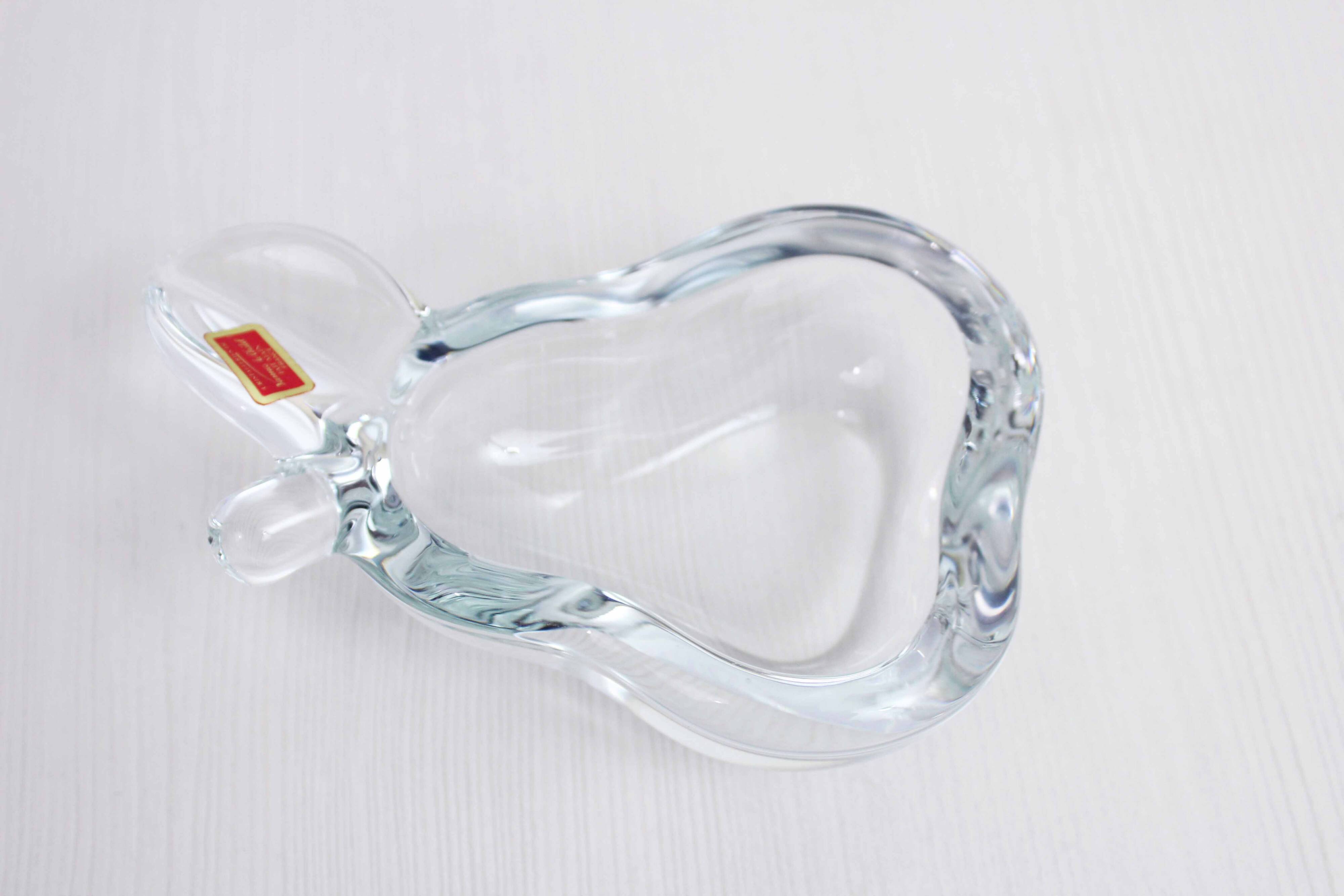 Empty crystal pear pocket ashtray