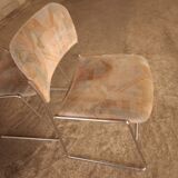 2 chaises traîneau David Rowland, années 60