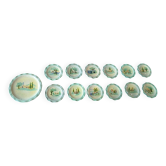 Assiettes a dessert Vallauris
