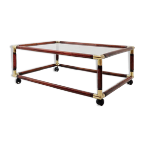 Table basse en bambou - laiton